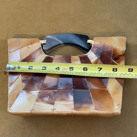 Tortoise shell tile small handbag - Picture 7 of 8